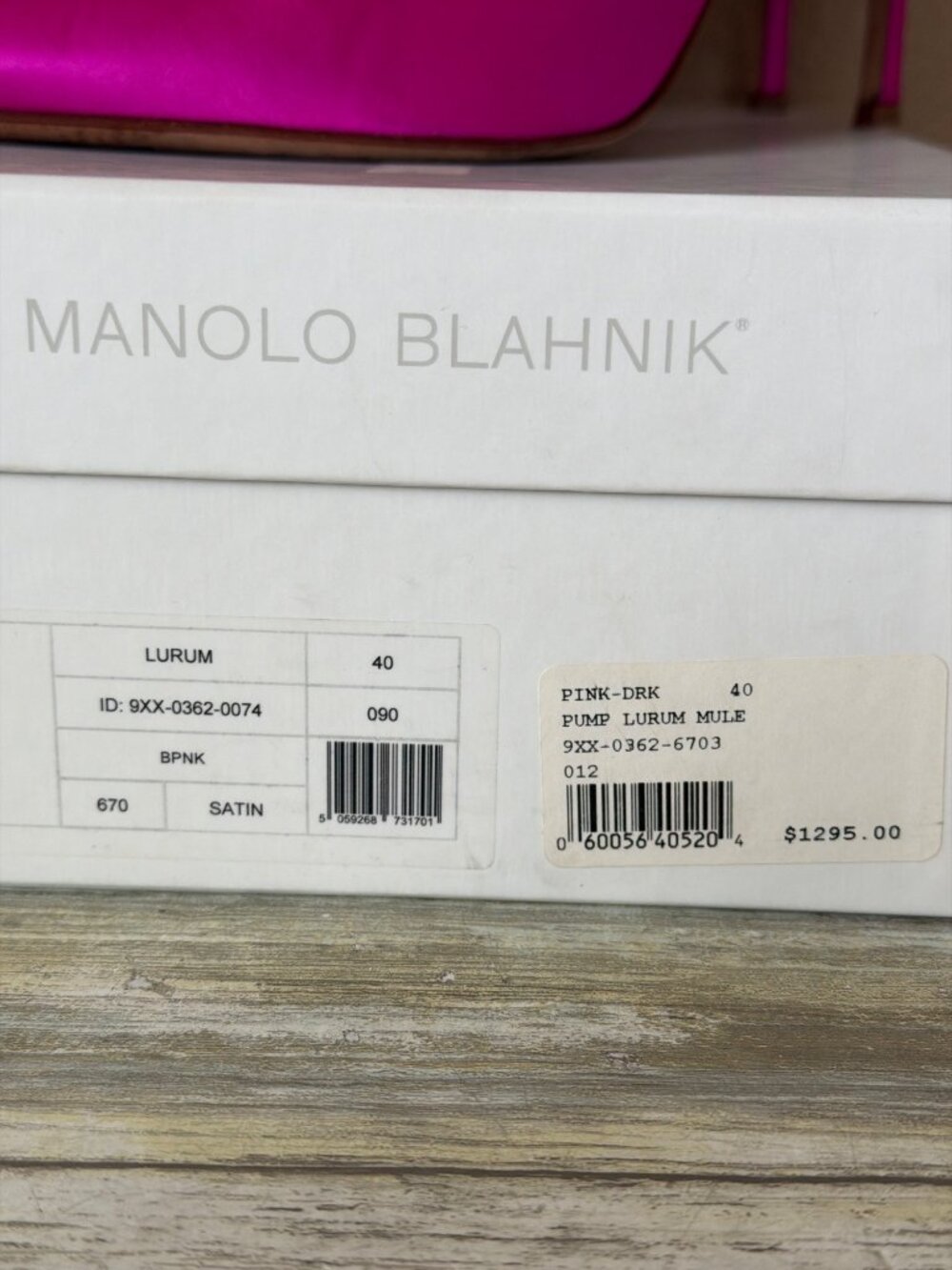 Manolo Blahnik Lurum 90 Pink Satin Crystal Mule Heels w/Box & COA EU 40/US 9-9.5 - Picture 9 of 16